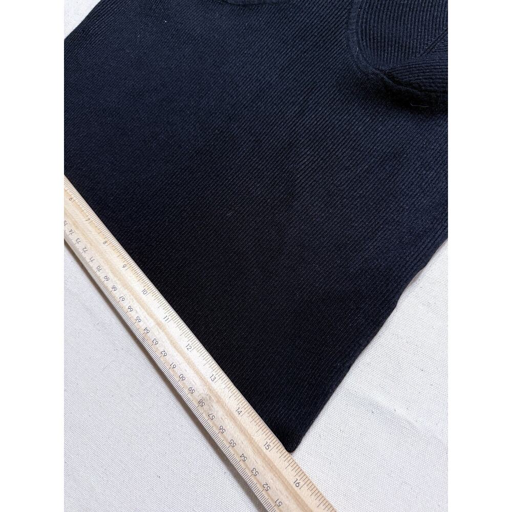 Madewell Black Rib-Knit Viscose Blend Square Neck Pullover Sweater XL (F18) - Picture 6 of 10